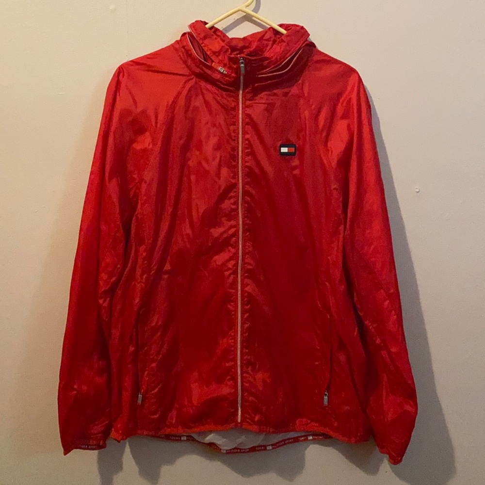 Red Tommy Hilfiger Windbreaker Jacket